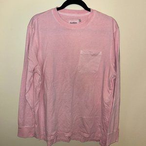 Goodfellow Pink Long Sleeve Pocket Tee